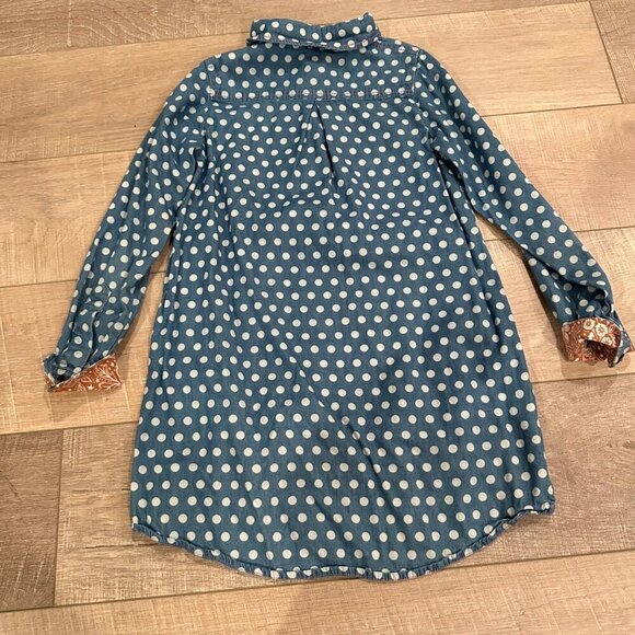 MATILDA JANE 365 BLUE POLKA DOT TUNIC LONG SLEEVE SHIRT - Picture 6 of 6